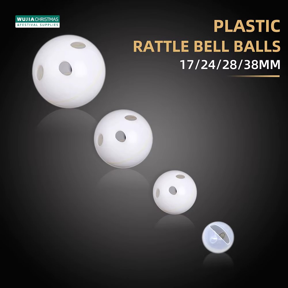 20pcs Plastic Rattle Bell Balls Noise Maker DIY Sew in Various Squeaker Replace Fix Dog Pet Baby Toys Accessories 17/24/28/38mm
