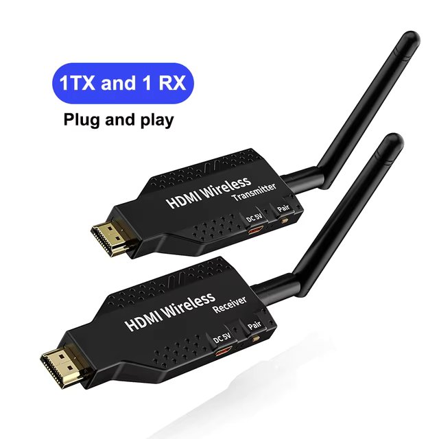 50m Wireless HDMI Video Transmitter Receiver Extender Display Adapter Screen Share Switch for PS4 Camera DVD PC To TV Projector