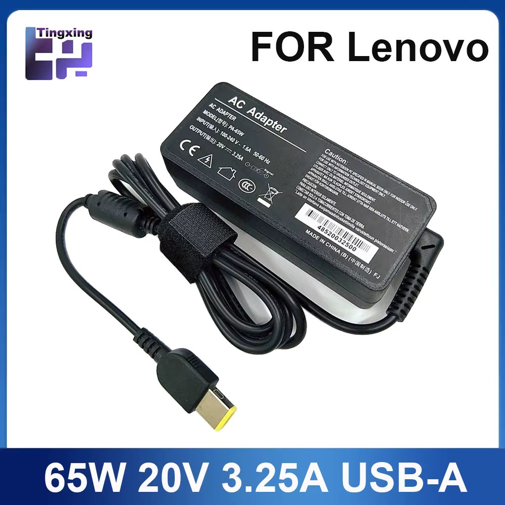 20V 3.25A 65W USB AC Laptop Charger Power Adapter For Lenovo Thinkpad X301S X230S G500 G405 X1 Carbon E431 E531 T440s Yoga 13