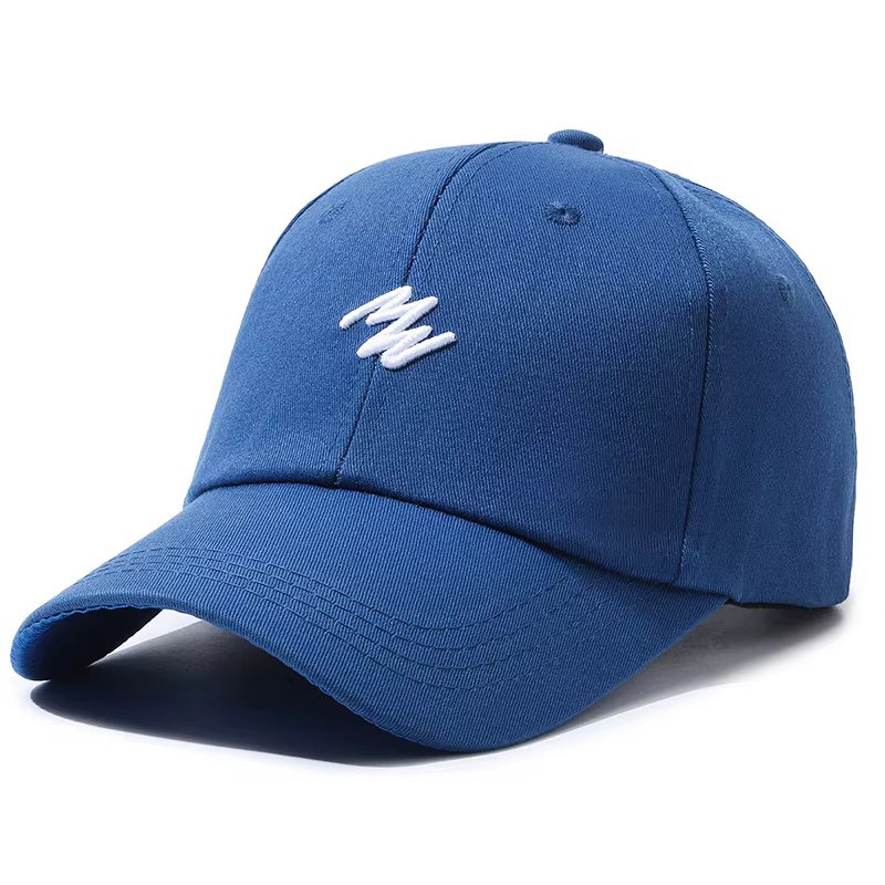3D Embroidered "MN" Simple Korean Design Baseball Cap for Men and Women with adjustable buckle, capable of casual outdoor activi