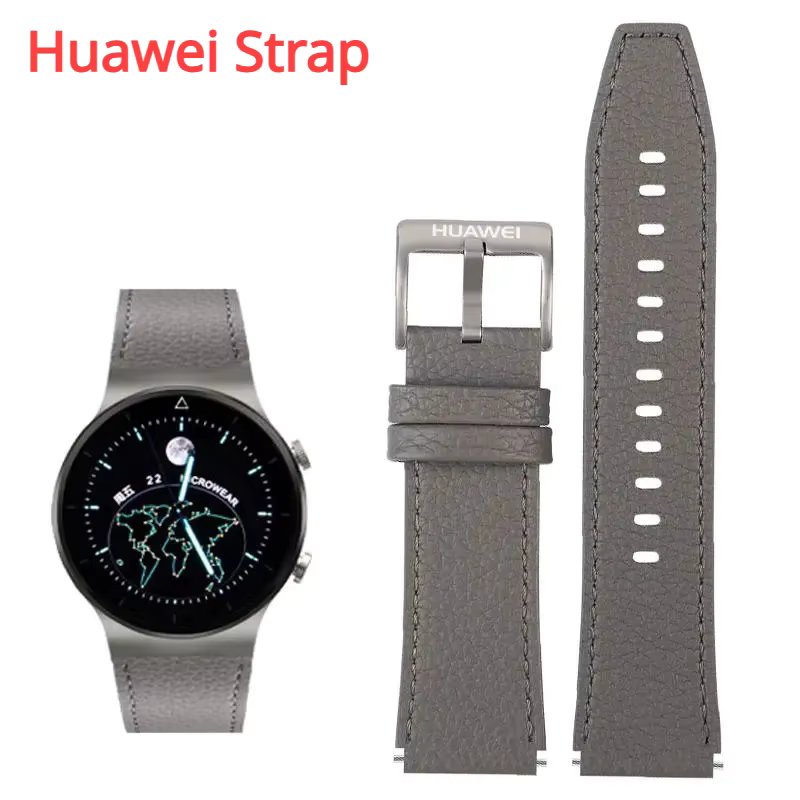 Huawei Origina Leather Watchband for Huawei Watch Gt3 46mm GT2 Pro/GT4/GT2 46mm/GT3 Pro GT Runner 22MM Universal Leather Strap