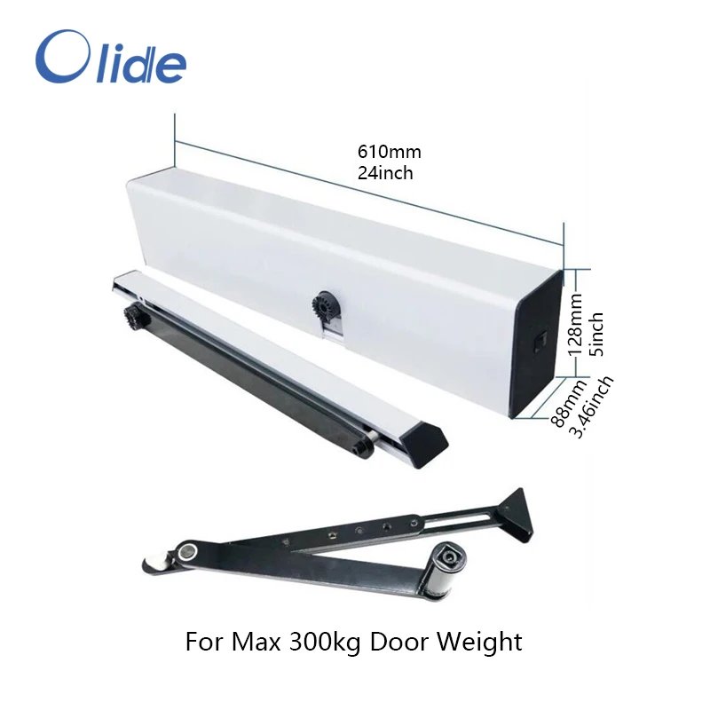 Olide Heavy Duty Automatic ADA Swing Door Opener For Max Door Weight 300kg With Push Buttons and Handheld Programmer