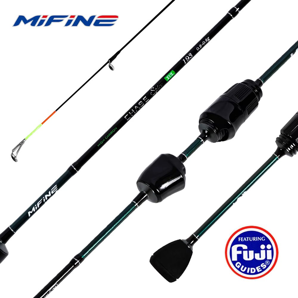 Mifine Chase Spin XUL Ultralight Spinning Rod 0.2-0.8g 30T Carbon Fiber Fuji Rings Tubular Tips for Trout Fishing Fast Action