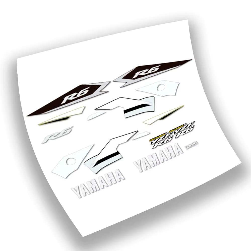 Motorbike road compatible sticker kit Yellow Yamaha YZF R6 2003