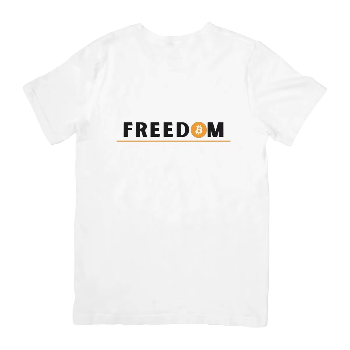 Men's T-Shirt Freedom Bitcoin Basic Streetwear Cotton T-Shirt Premium