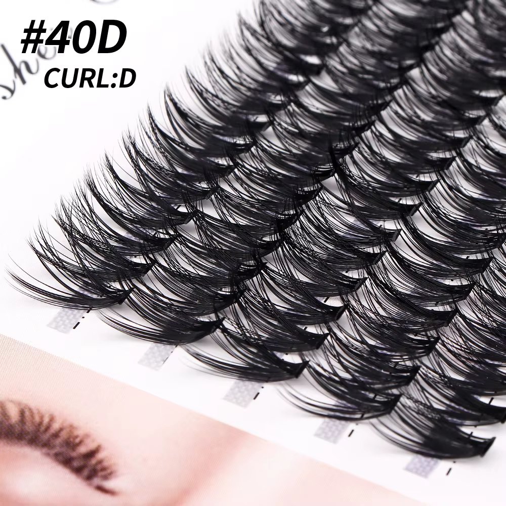 Handmade Eyelash Extension Bundles, Individual Lashes, Natural Style, 10, 20, 30, 40D, 100 Bundles per Box
