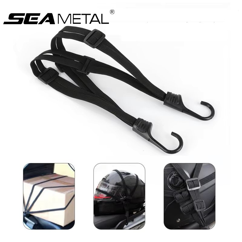 SEAMETAL Motorcycle Elastic Rope Motorcycle Helmet Fixed Strap Adjustment Fix Rope 60cm/90cm