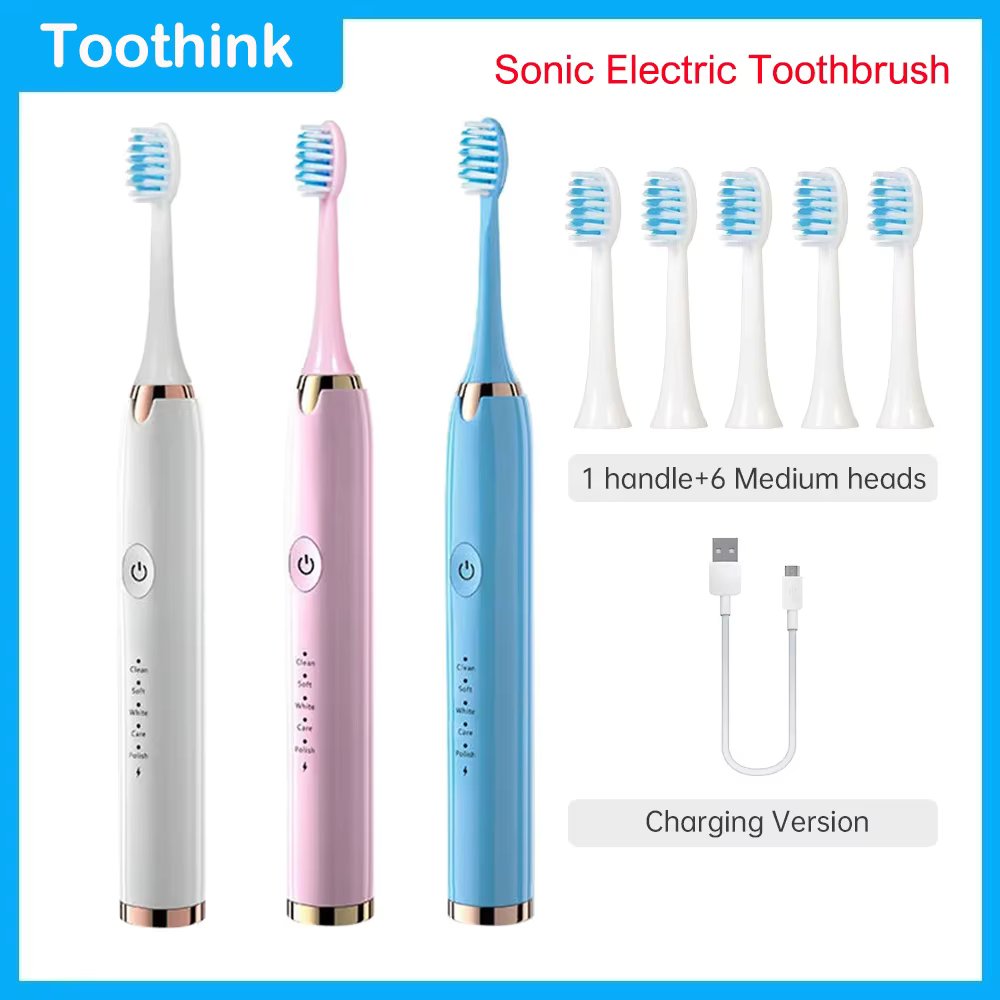 Sonic Electric Toothbrush Oral Care Whitening Tooth Brush Rechargeable Automatic Adult IPX7 Waterproof Powerful Smart Toothbrush
