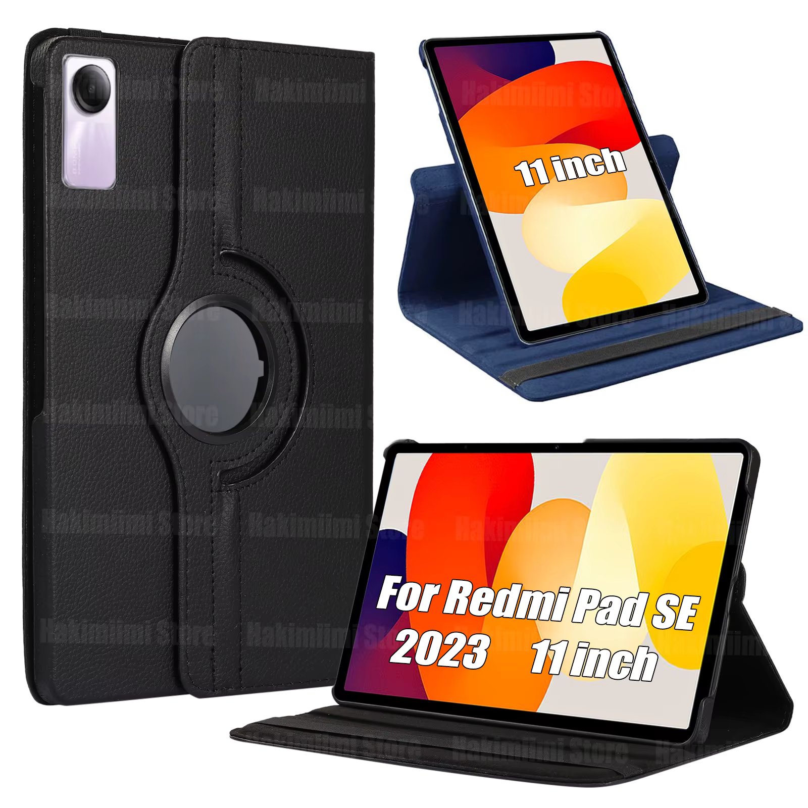Case for Redmi Pad SE (2023) 11 Inch PU Leather 360 Rotating Stand with Sleep / Wake Function Cover for Xiaomi Redmi Pad SE 2023