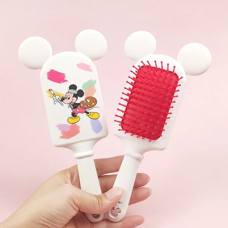 Disney Air Cushion Massage Combs Stitch Mickey Minnie Cartoon Anime Figures Hair Brush Hairdressing Tool Haircare Kids Toys Gift