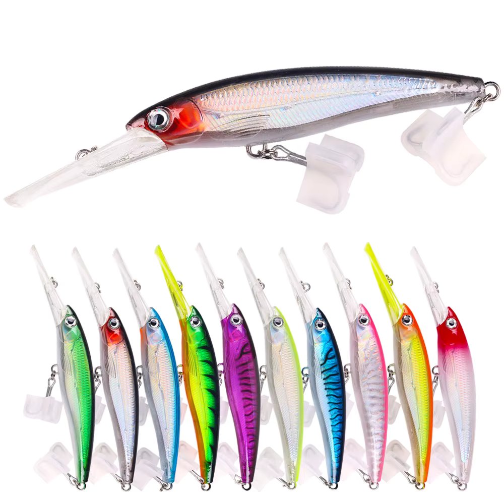 48g 73g 90g  Fishing Lure Deep Diving Minnow isca artificial Bait Wobblers Pesca Carp Pike Walleye original Sea Fishing bait