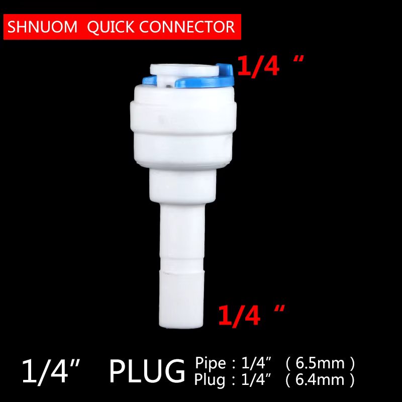 1/4" TUBE-1/4" Bolt straight Quick connect Pipe Hard Plug joint diameter 6.5MM Aquarium RO Water Filter Reverse Osmosis System