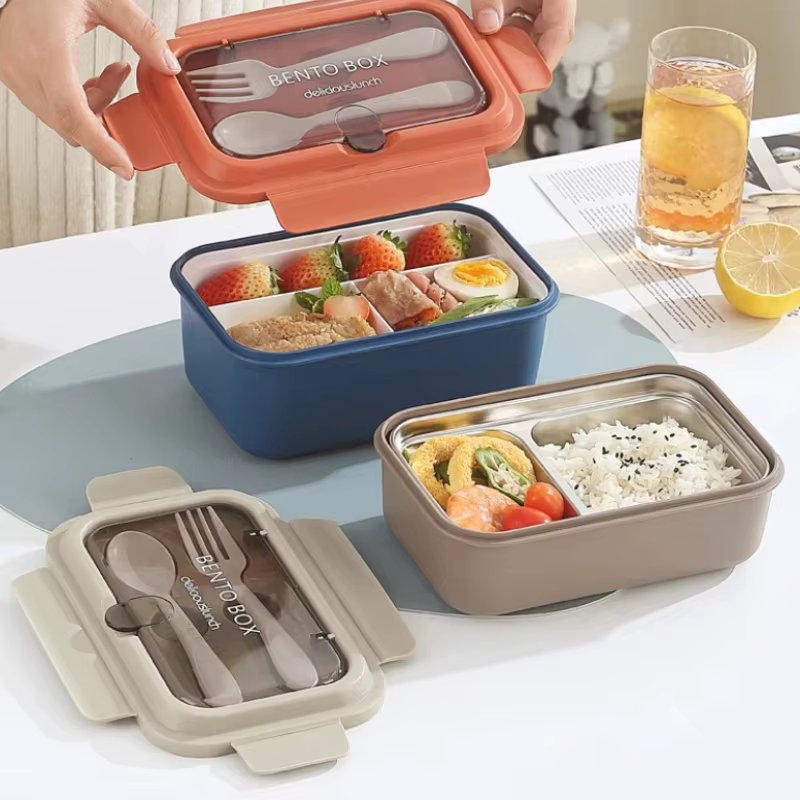 304 stainless steel insulation lunch box, leak-proof separation lunch box, durable lunch box for students, office work