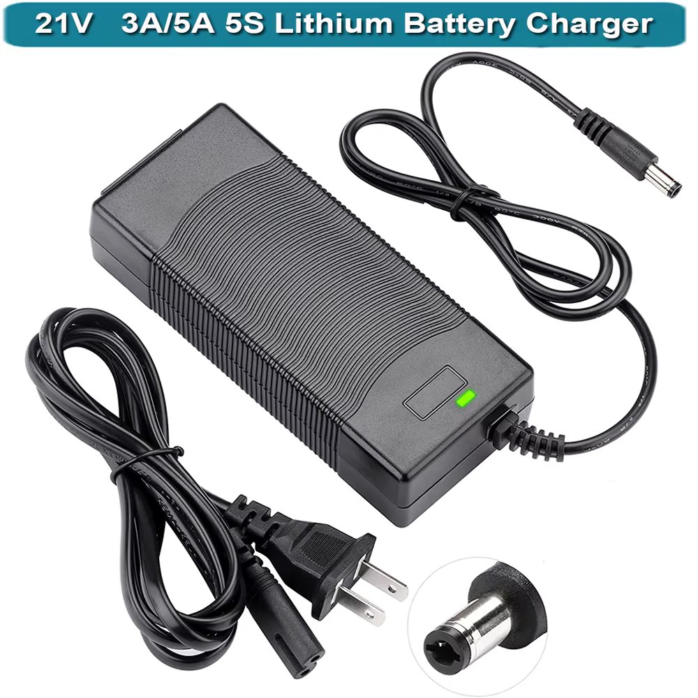 21V 3A Power Lithium Battery AC to DC Power Adapter 24Volt 5A Power Supply Transformer for Infant Monitor CCTV Cameras