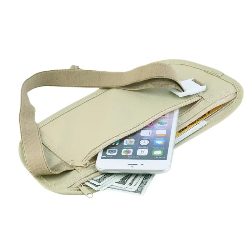 Invisible Travel Waist Packs Waist Pouch for Passport Money Belt Bag Security Wallet Casual Bag Fanny Pack for Men Women