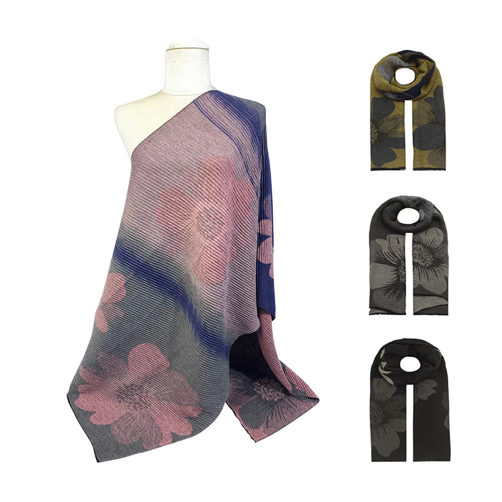Women Scarf Long Wrap with Paisley Cashew Pattern Winter Warm Check Scarves Shawls Blanket with Tassel Gifts for Ladies Girls