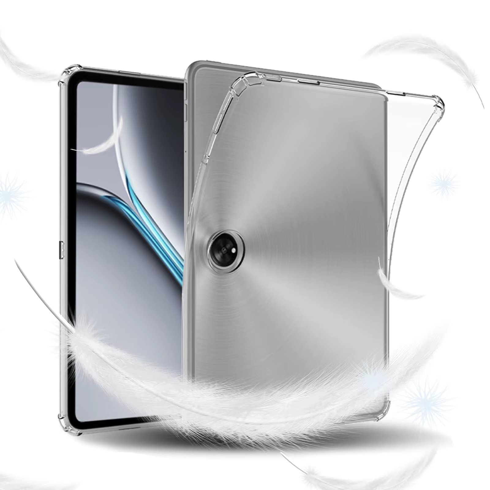 Clear Case for OnePlus Pad 2 (12.1 inch) 2024 Flexible Silicone TPU Shockproof Scratch-Resistant Cover for OnePlus Pad Pro 12.1"