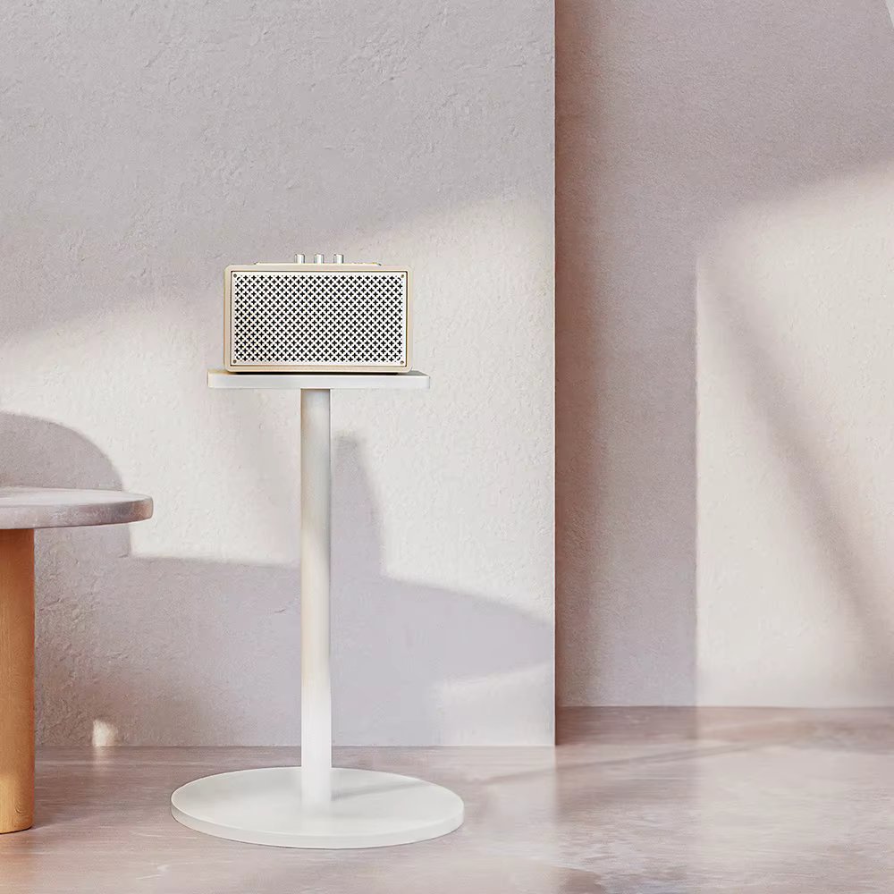 (Only Black remains)[QOQ]st-037 Britz wood speaker stand 60cm high black white Optimal Height Interior Coffee Shop Floor House ringing and big