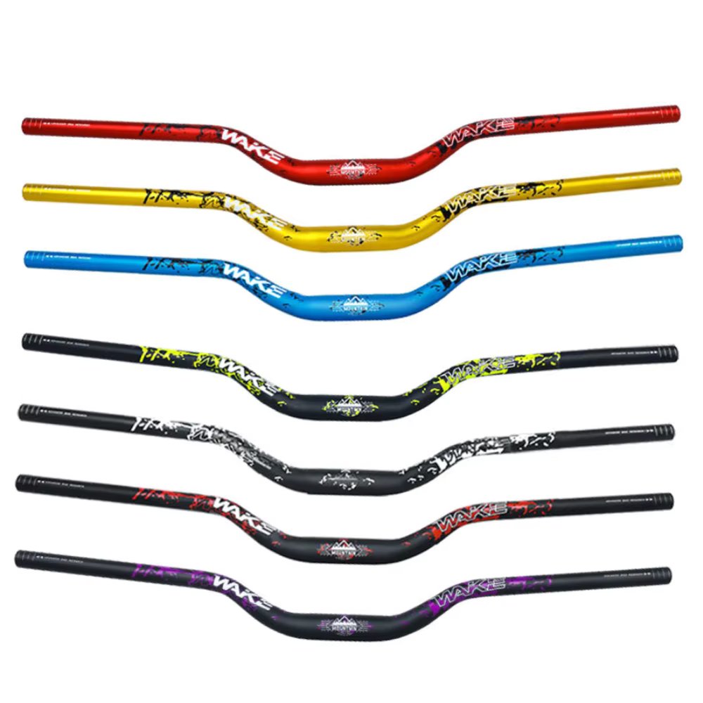 Wake 31.8MM Mountain Bike Handlebar Aluminum Alloy Bicycle Riser Handlebar 55MM Rise 780MM Length Bicycle Bar with Matte Surface
