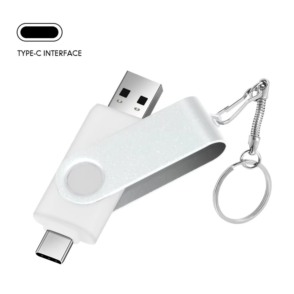 2in1 Metal USB Flash Drives 128GB USB2.0 Pendrive Type-C USB High Speed Dual Memory stick 64GB Pen Drive For Smartphone