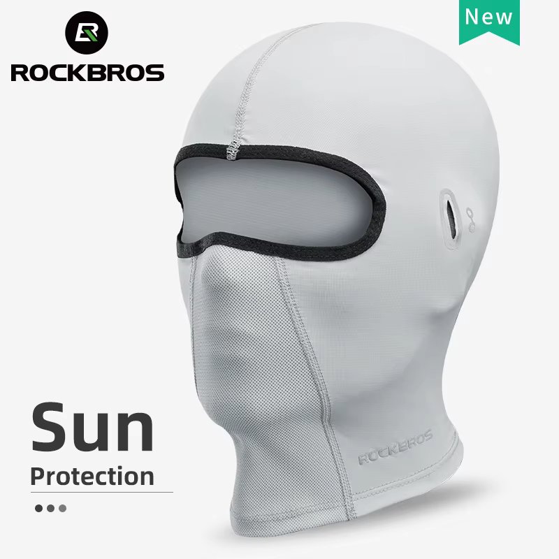 ROCKBROS Cycling Face Mask Sun Protection Balaclava Motorcycle Ice Silk Full Face Headgear For Summer Men Women Anti-UV400 Scarf