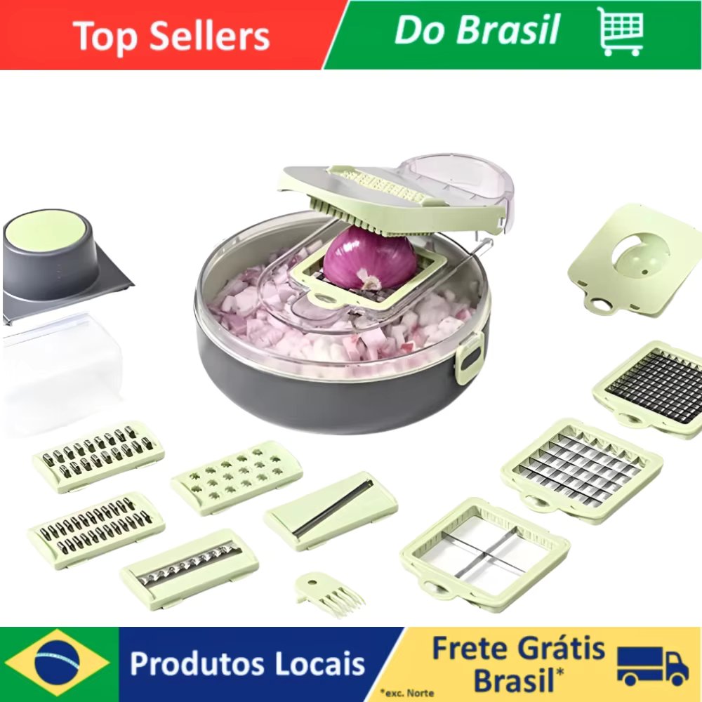 9 In 1 Multipurpose Green Vegetable Cutter Stiler