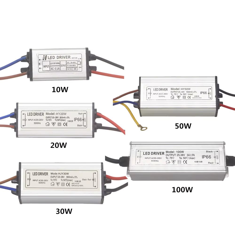 LED Driver 10W 20W 30W 50W 100W Adapter Transformer Lighting AC85V-265V to DC25-40V IP66 Power Supply