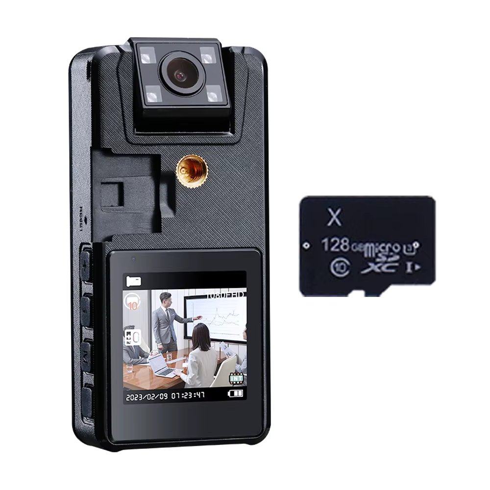 Calder High Definition FHD Display body cam with 128GB memory 14 hours continuous recording