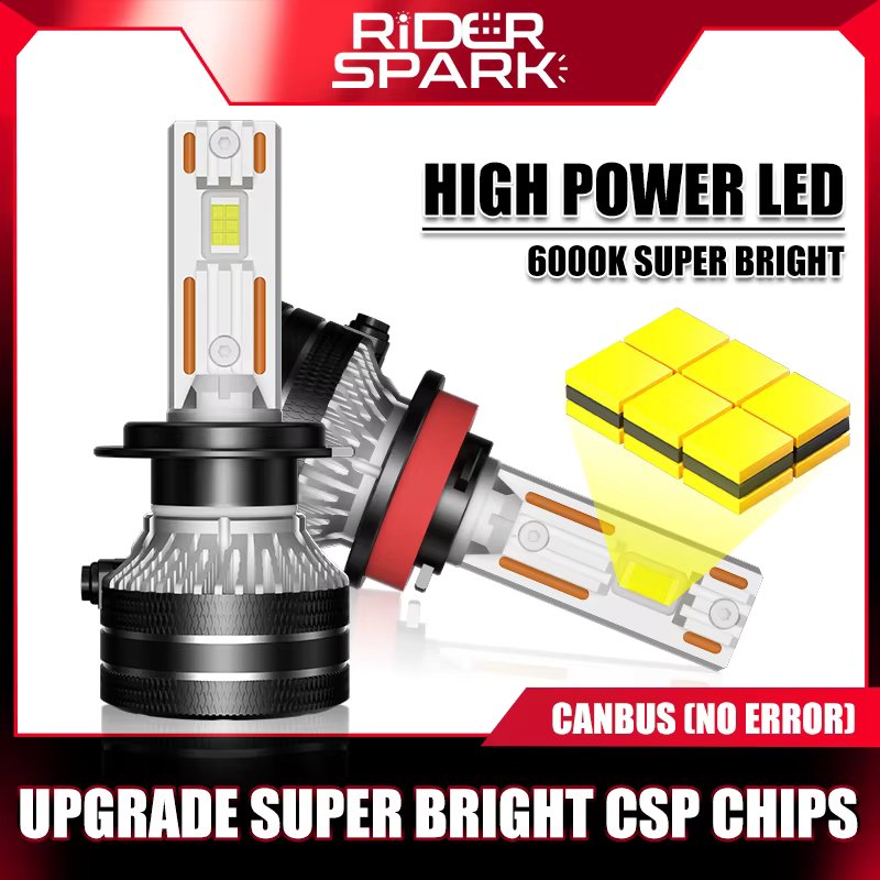 K5C H7 LED 300W Headlights Canbus H1 H3 H4 H11 9012 HIR2 H8 H9 9005 9006 HB3 HB4 H27 880 881 6000K 5570 CSP Chips 12V Turbo 24V