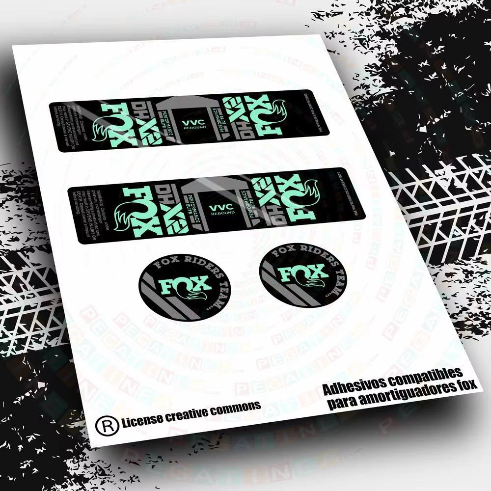 WP604 shock absorber FOX DHX2 ELITE 2021-2024 BICOLOR STICKER MTB BTT accessories bike components stickers