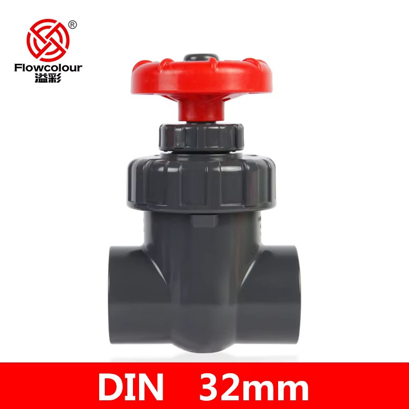 Flowcolour UPVC 32mm Gate Valve  Connectors Garden PVC Water Pipe Joint Agriculture Tools Garden Irrigation Water tank Fitting