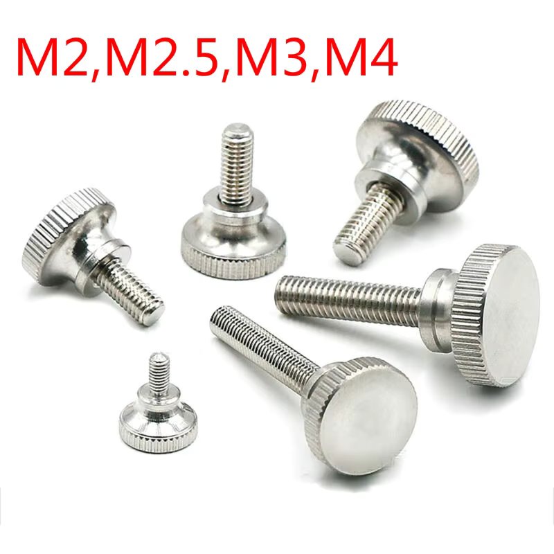 5/10/25/50pcs M2- M6 304 Stainless Steel Knurl Head Hand Tighten Curtain Wall Glass Lock DIN464 GB834 Thumb Screw Bolt