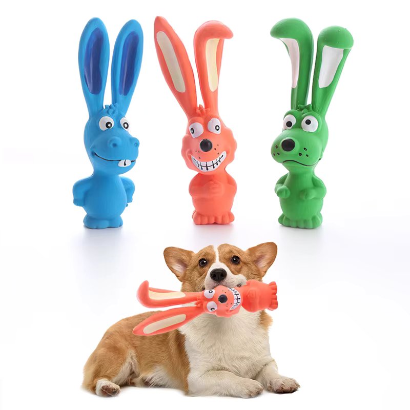 Playful Rabbit Dog Toy Latex Chew Toy Mischievous Pet Supplies Canine Accessories Durable Brand