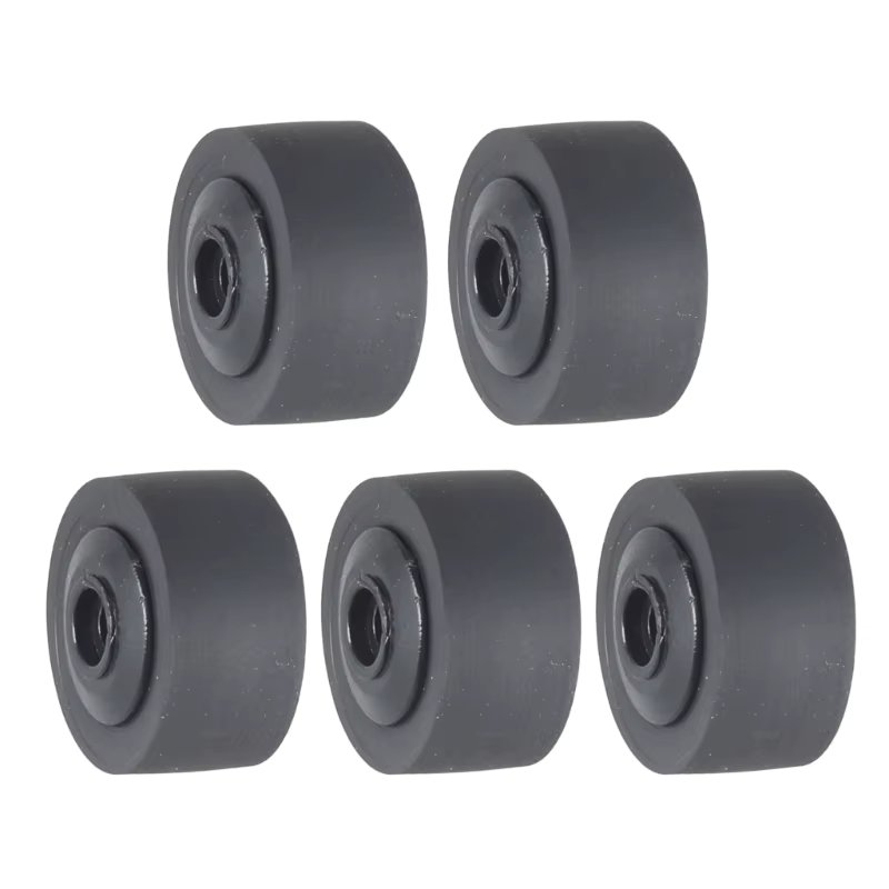 5Pcs Black Rubber Bearing Roller Guide Pulley Bearing Wheel Pinch Roller for Audios Radio Tape Recorder Accessories DropShipping