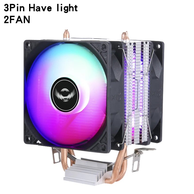 QIUzAim Air-cooled Radiator am4 2 Heat Pipe Computer Processor CPU Fan Suitable For Installing LGA115x 1200 1700 1356 1366 am5