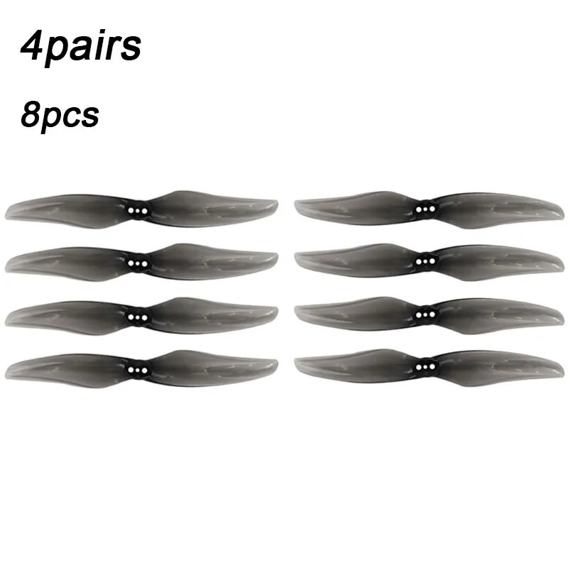 4pairs/8pcs Gemfan Hurricane 4024 4x2.4 Durable 2-Blade Propeller 1.5mm 3 Holes for Mini RC Drones Brushless Motor Accessories