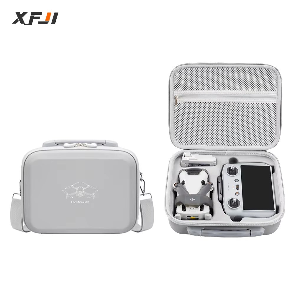 XFJI Portable Carrying Case for DJI Mini 4 Pro Storage Box for DJI Mini 4 Pro Hard Shell Handbag Drone Accessories Shoulder Bag