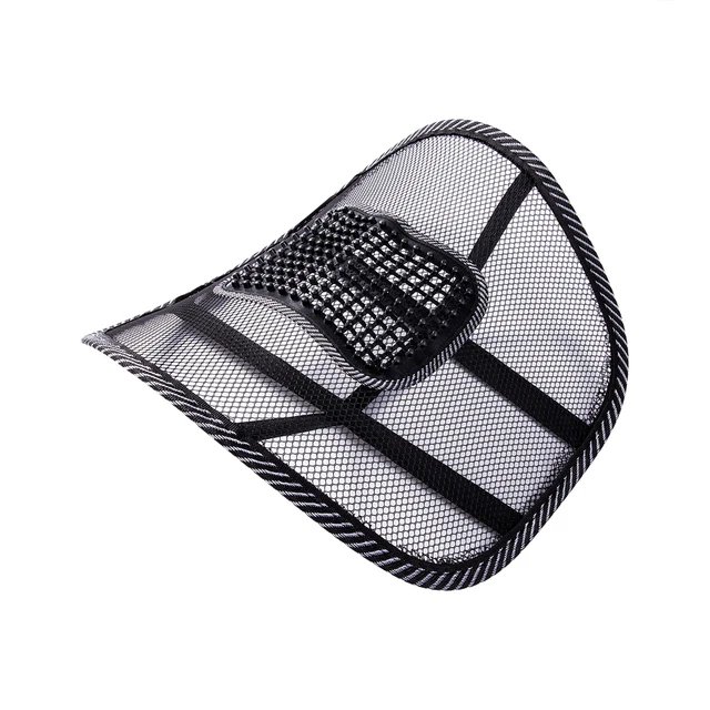 Mesh Lumbar Back Support Massage Cushion Office Home Car Seat Chair Ventilate Cool Cushion Pad with Massage