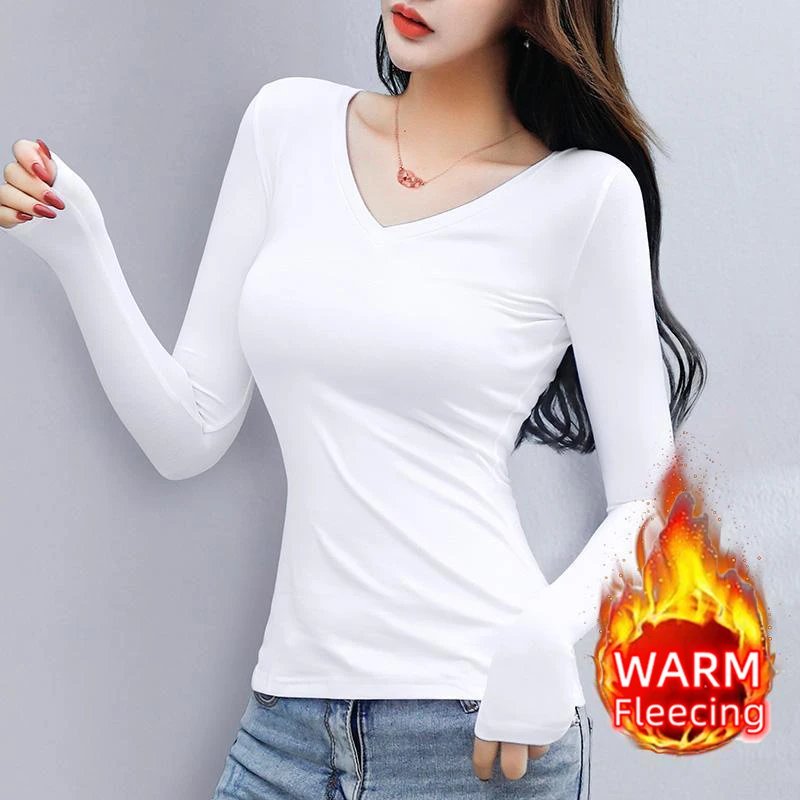 V-neck-White