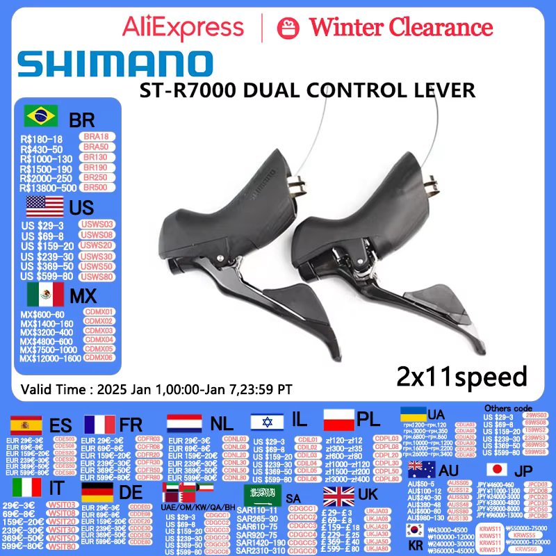 Shimano 105 R7000 Shifter 2x11 Speed Road Bike 22s Shift Dual Control Lever Update From 5800 For Road Racing Bicycle Cycling