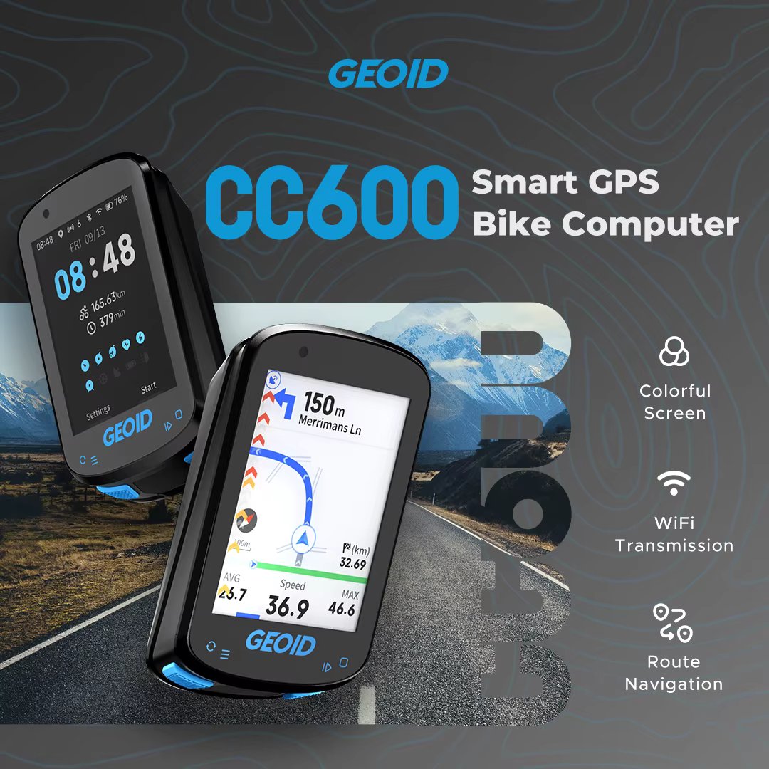 GEOID CC600 Route Navigation Bicycle GPS Computer 11 Languages Wireless Bike Speedometer Automatical WIFI ANT+ Odometer