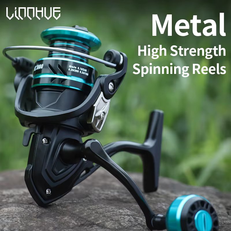 LINNHUE Fishing Reel HZ1000-7000 Max Drag 10kg Metal Spool Grip Spinning Reel For Carp Reel Fishing Accessories Pesca Bass Fish
