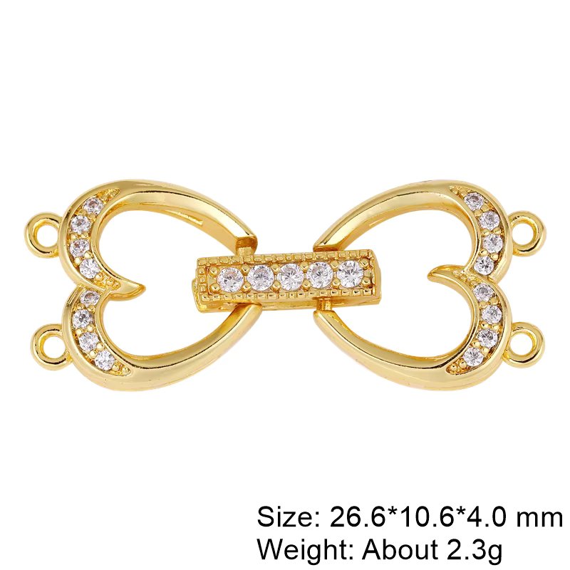 Juya 18K Gold Silver Plated Connector Fastener Locks Closure Clasps Accessories For DIY Needlework Pearls Beads Jewelry Making