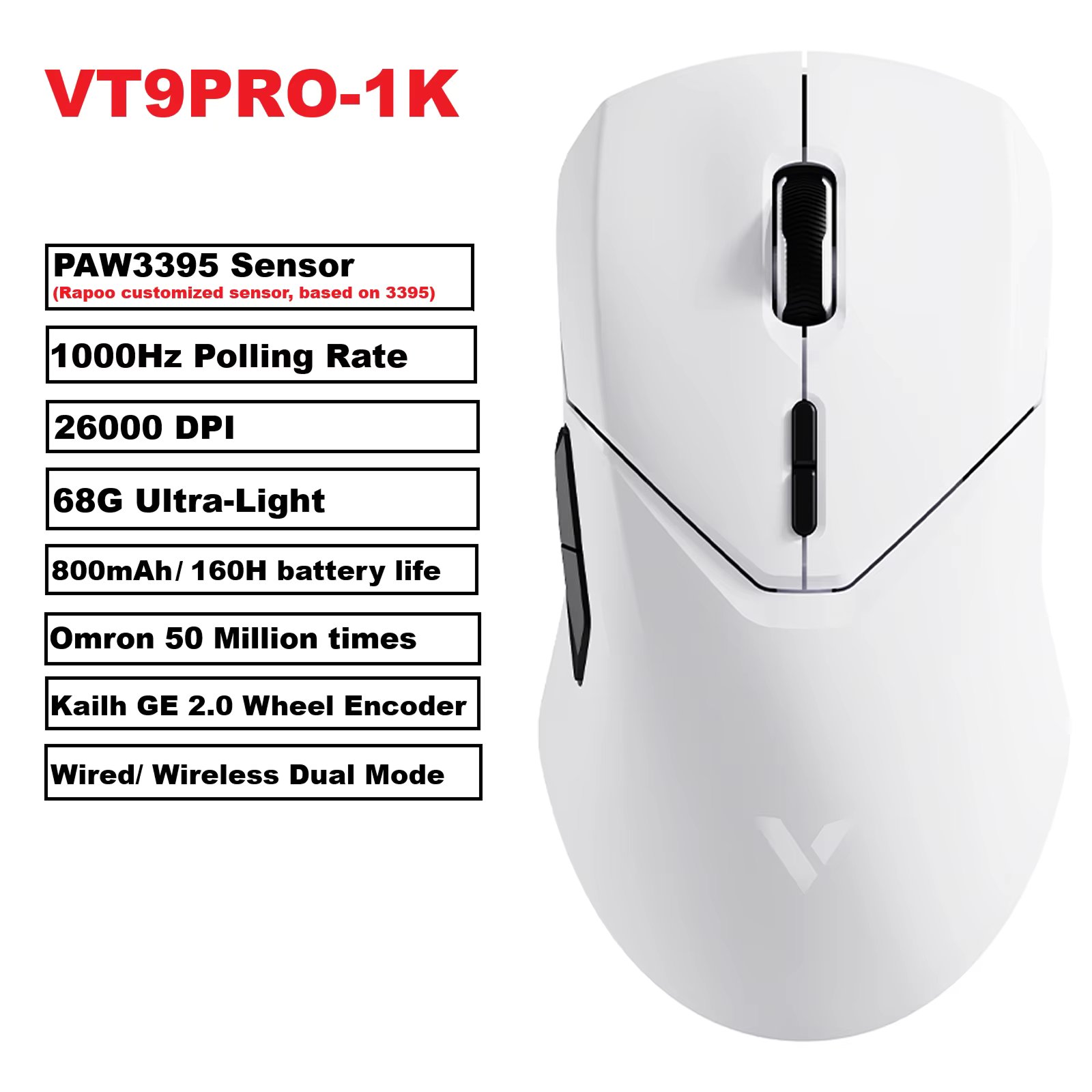 VT9PRO 1K BlackWhite