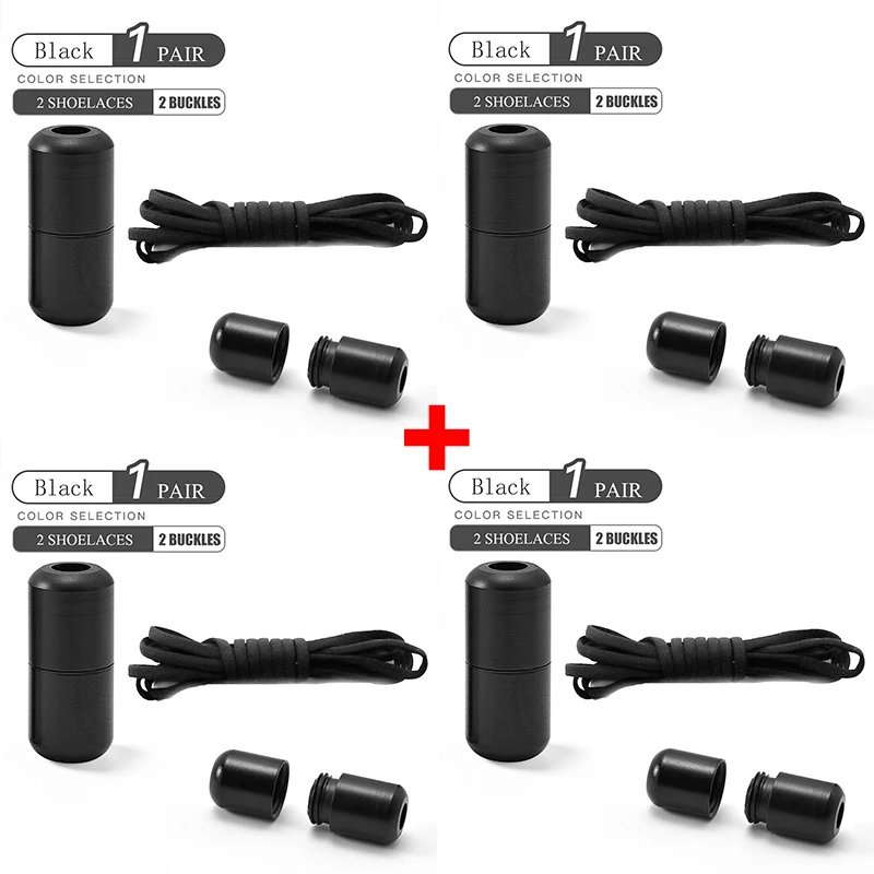 4 Pairs Black