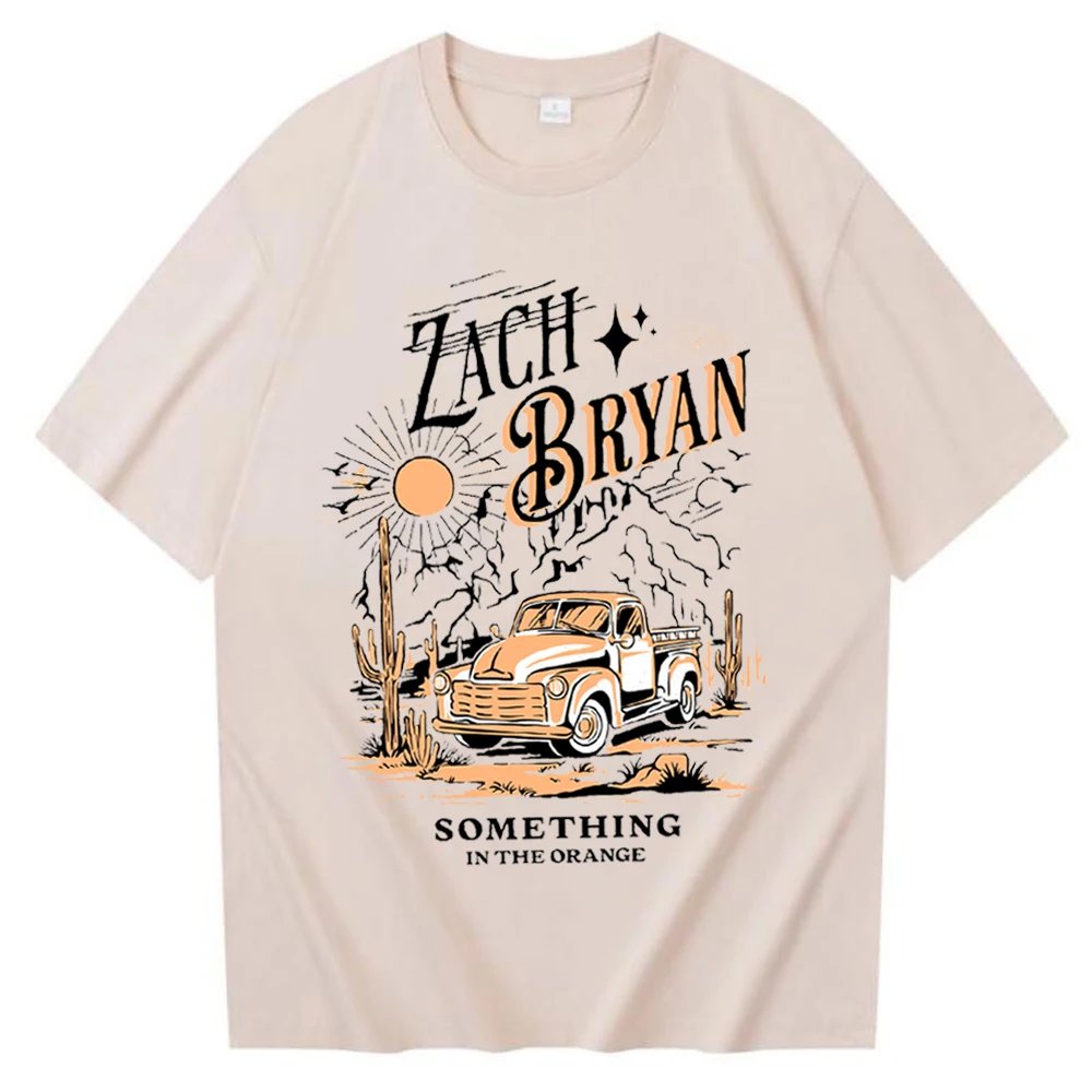Zach Bryan Shirt Something In The Orange Shirt Zach Bryan Album Shirt Fan Gift for Her Him Unisex O-Neck Short Sleeve Shirts