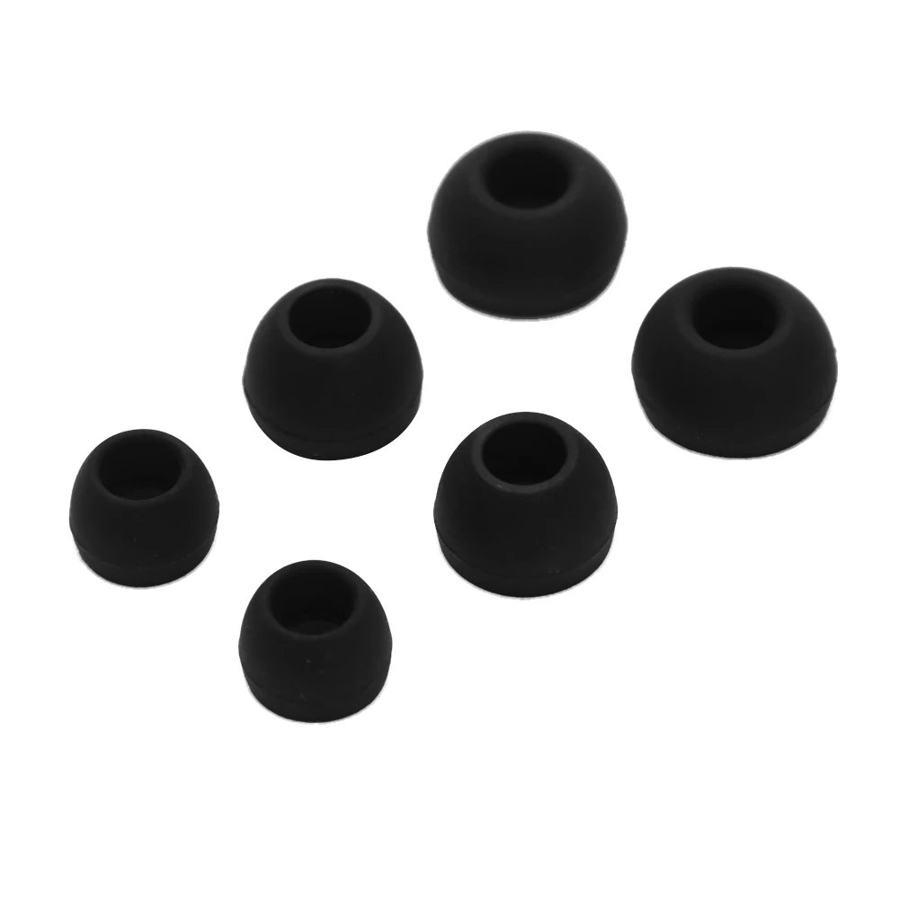 3 Pairs(6pcs)L M S In Ear Tips Noise Isolating Silicone Earphone Earplugs Comfortable Ear Bud Tips Replacement for KZ Earphones