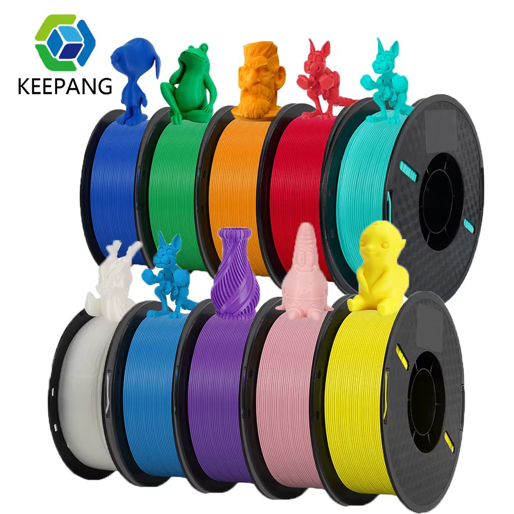KEEPANG PLA/HS-PLA/PLA Matte//PLA PRO Filament 5KG PLA 3D Filament 1.75mm 1KG/Roll (2.2lbs) Neatly Wound 3D Printing Materials