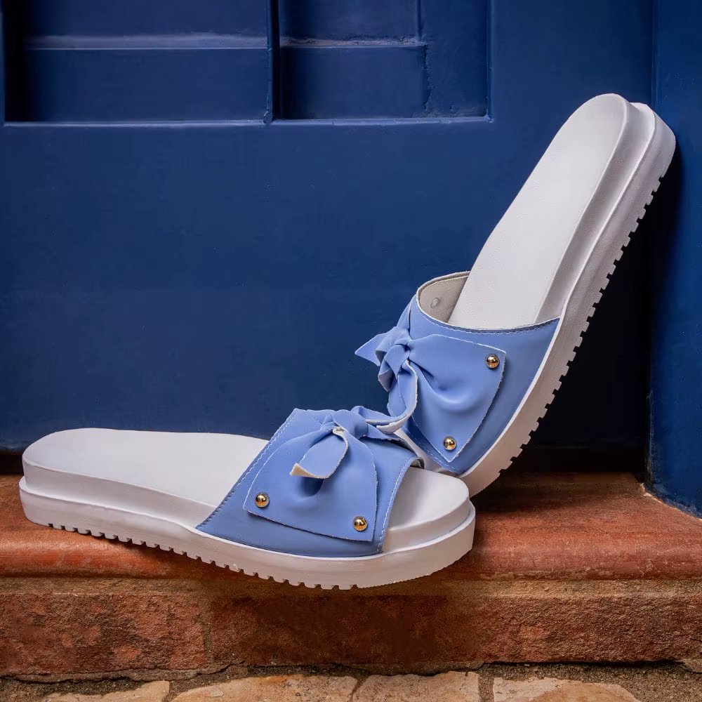 Sandália Slide Tamanco Feminino GuGi Sola Plataforma Com Laço 905-GG