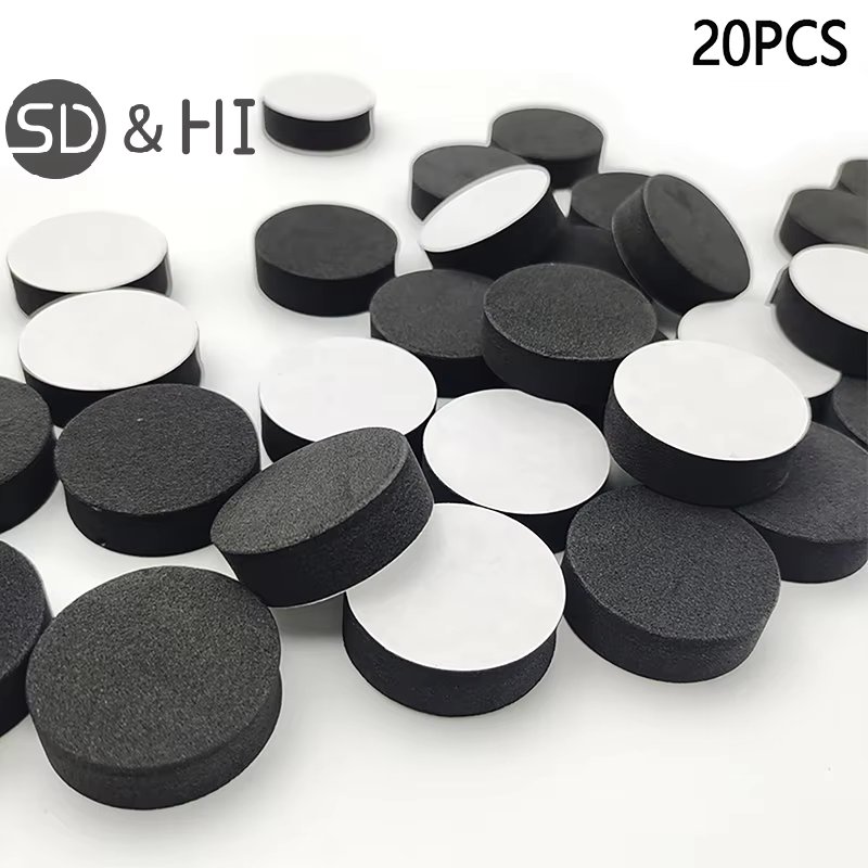 20PCS Speaker Shock Absorbing Foot Mat Anti-slip Pad Self-adhesive EVA Desktop Speaker Foam Sponges Pad